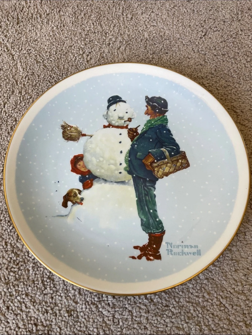 Norman Rockwell Vintage 1976 Decorative Plate Set USA Limited Edition Art Decor
